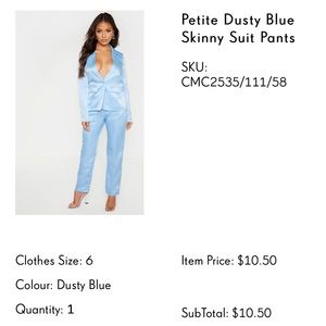 prettylittlething dress pants size 6 never worn